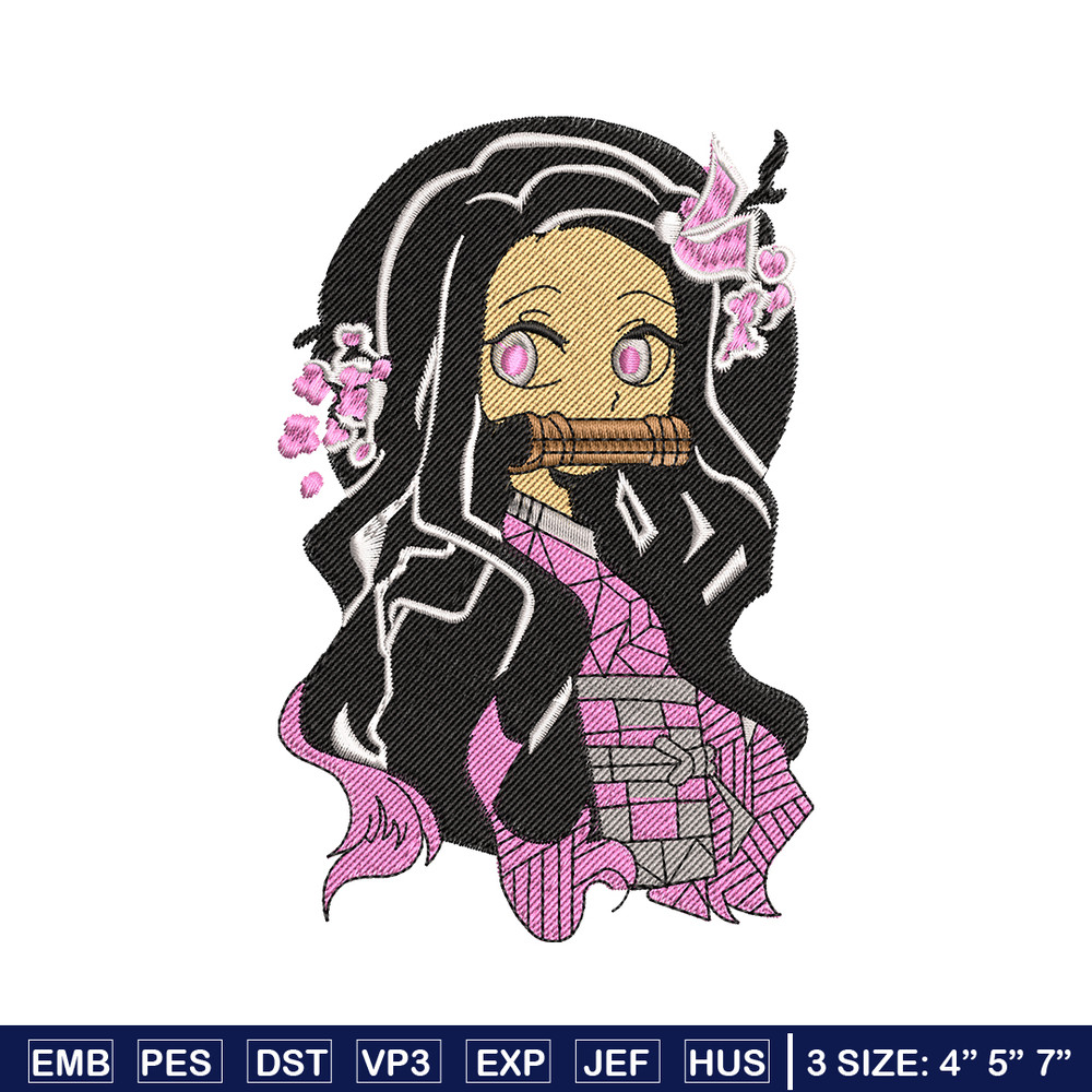 Kamado Nezuko embroidery design, Kimetsu no Yaiba embroidery, embroidery file, anime design, anime shirt, Digital download.jpg