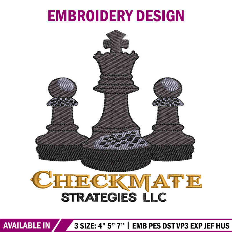 Checkmate Logo embroidery design, Checkmate Logo embroidery, embroidery file, logo design, logo shirt, Digital download.jpg