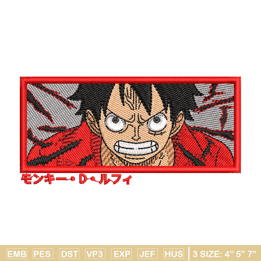 Luffy haki embroidery design, One piece embroidery, Anime design, Embroidery shirt, Embroidery file, Digital download.jpg