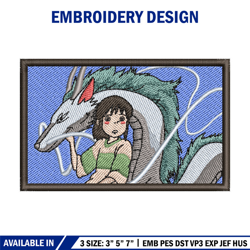 Chihiro embroidery design, Ghibli embroidery, Anime design, Embroidery shirt, Embroidery file,Digital download.jpg