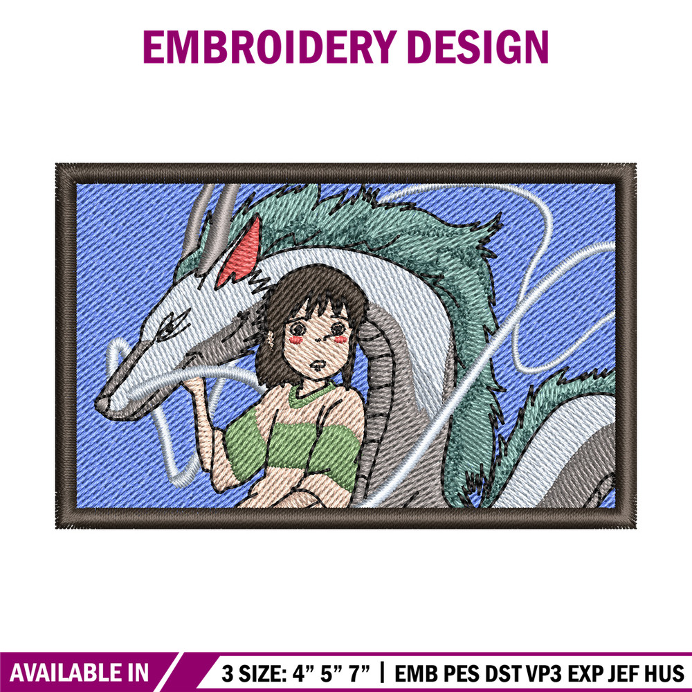Chihiro embroidery design, Ghibli embroidery, Anime design, Embroidery shirt, Embroidery file,Digital download.jpg