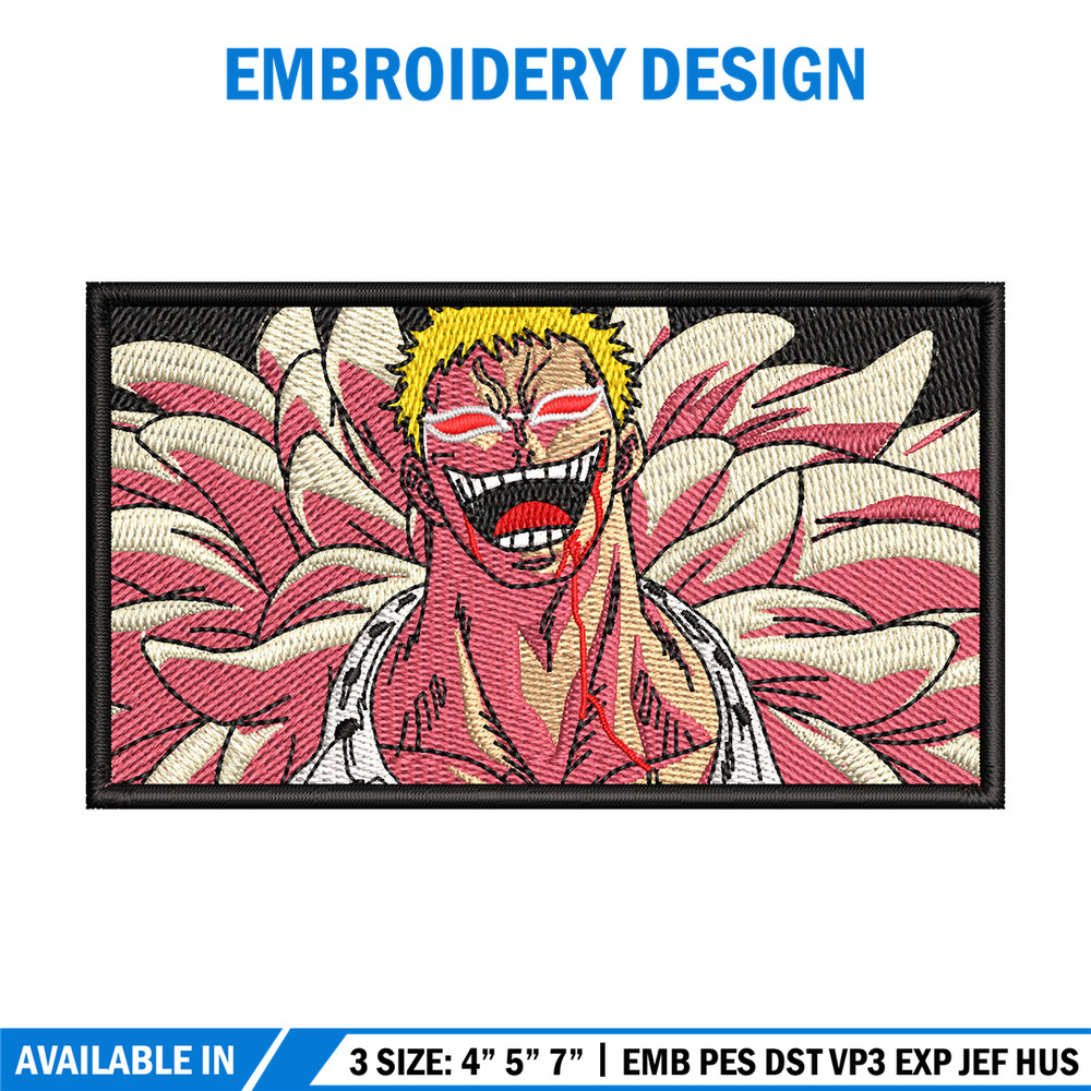 Doffy box embroidery design, One piece embroidery, Anime design, Embroidery shirt, Embroidery file, Digital download.jpg