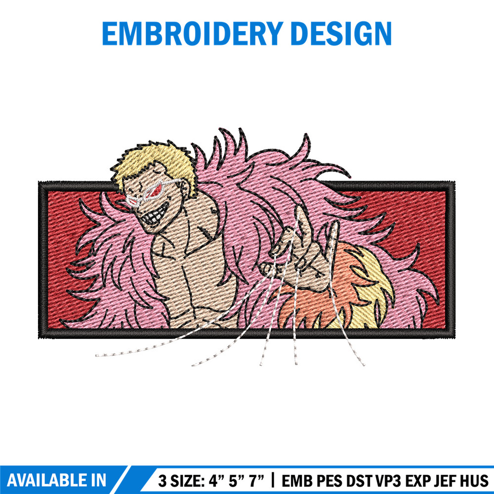 Doffy frame embroidery design, One piece embroidery, Anime design, Embroidery shirt, Embroidery file, Digital download.jpg