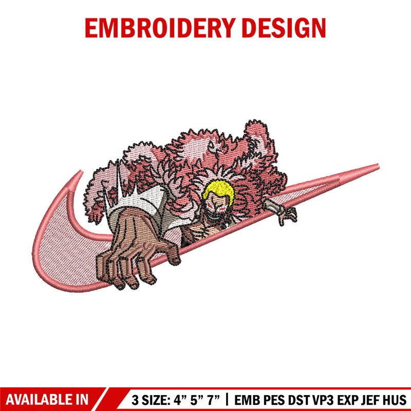 Doffy swoosh embroidery design, One piece embroidery, Nike design, Embroidery shirt, Embroidery file, Digital download.jpg