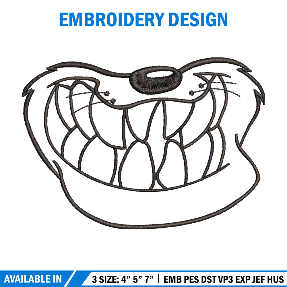 Dog black white embroidery design, cartoon embroidery, cartoon design, Embroidery file, cartoon shirt, Instant download.jpg