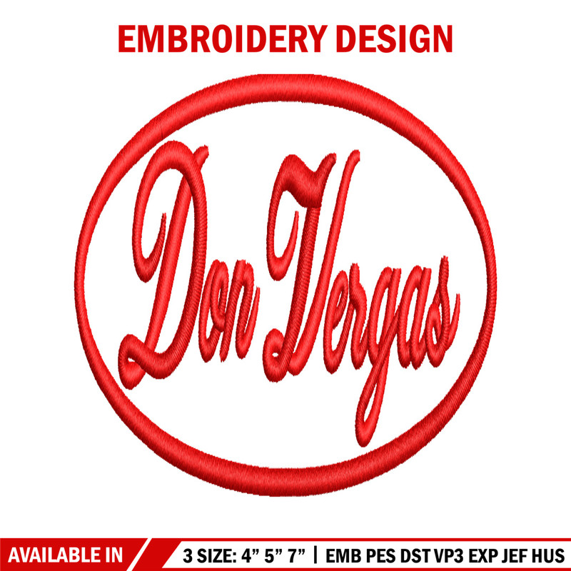 Don Vergas Logo embroidery design, Logo embroidery, embroidery file, animal design, logo shirt, Digital download..jpg