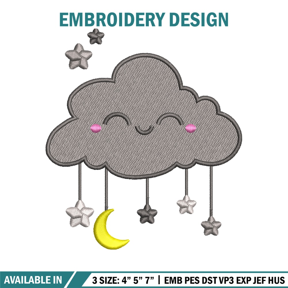 Clouds cute logo embroidery design, logo embroidery, logo design, Embroidery shirt, logo shirt, Instant download.jpg