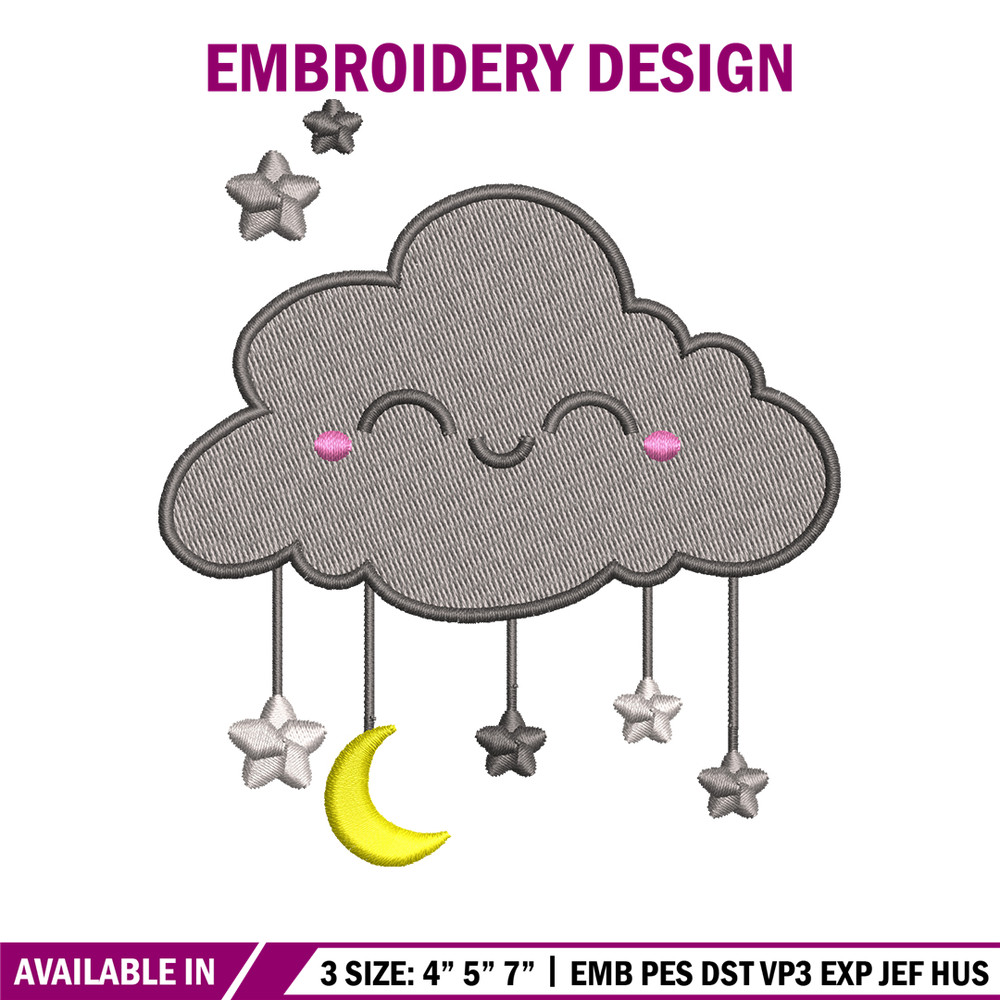 Clouds cute logo embroidery design, logo embroidery, logo design, Embroidery shirt, logo shirt, Instant download.jpg