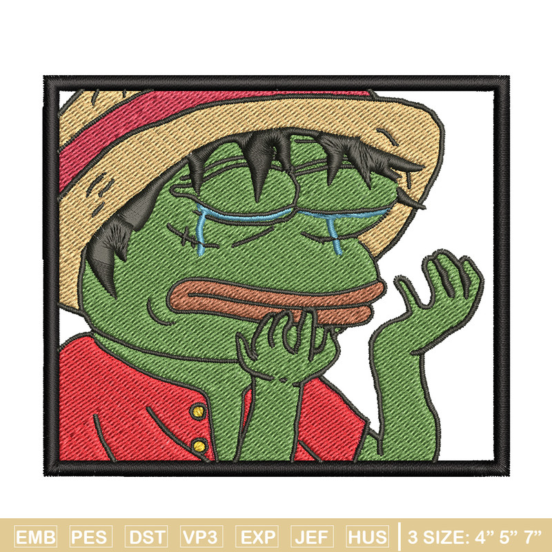 Luffy meme embroidery design, One piece embroidery, Anime design, Embroidery shirt, Embroidery file, Digital download.jpg