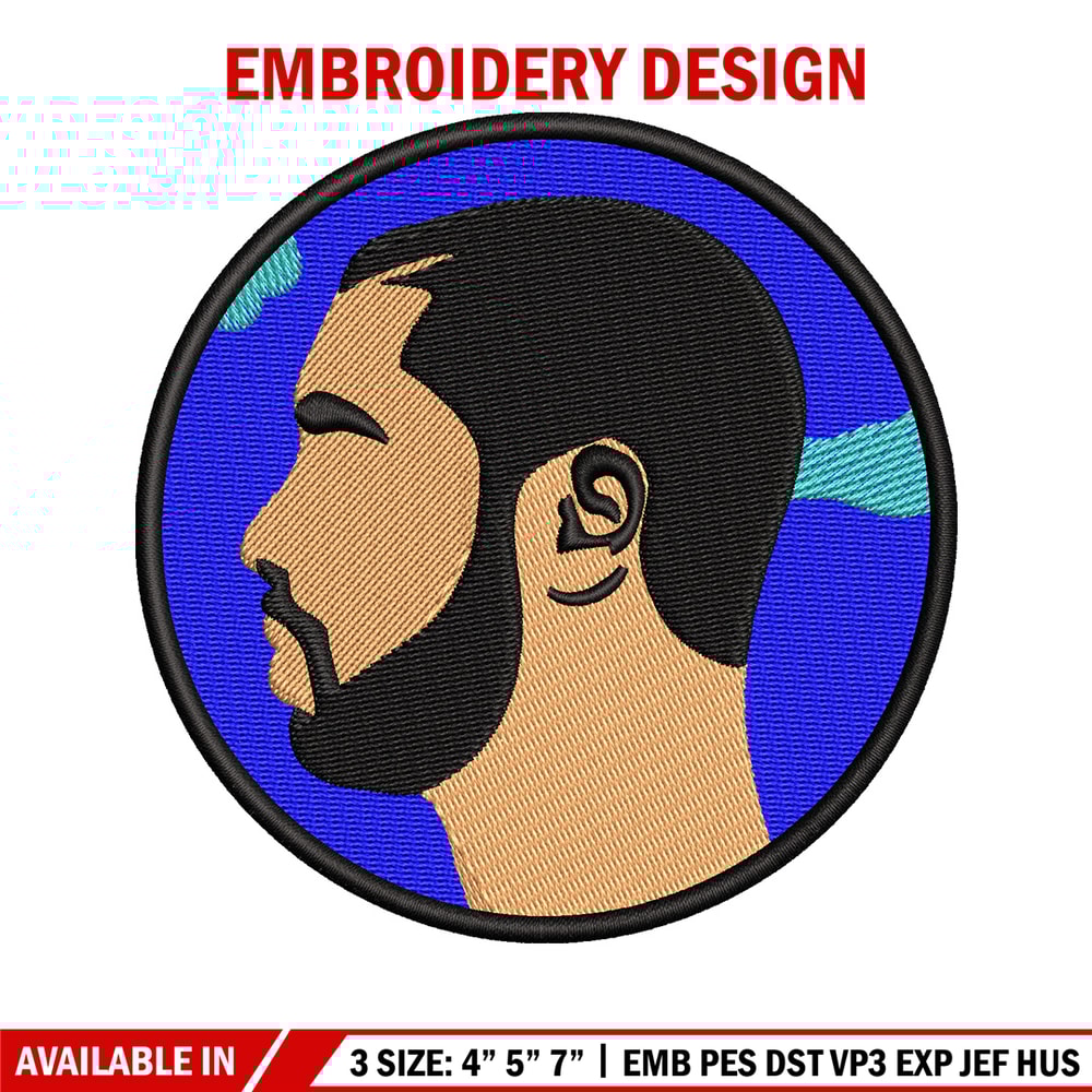 Drake circle embroidery design, Drake embroidery, Embroidery file, Embroidery shirt, Emb design,Digital download.jpg