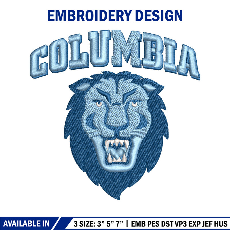 Columbia Lions embroidery design, Columbia Lions embroidery, logo Sport, Sport embroidery, NCAA embroidery..jpg