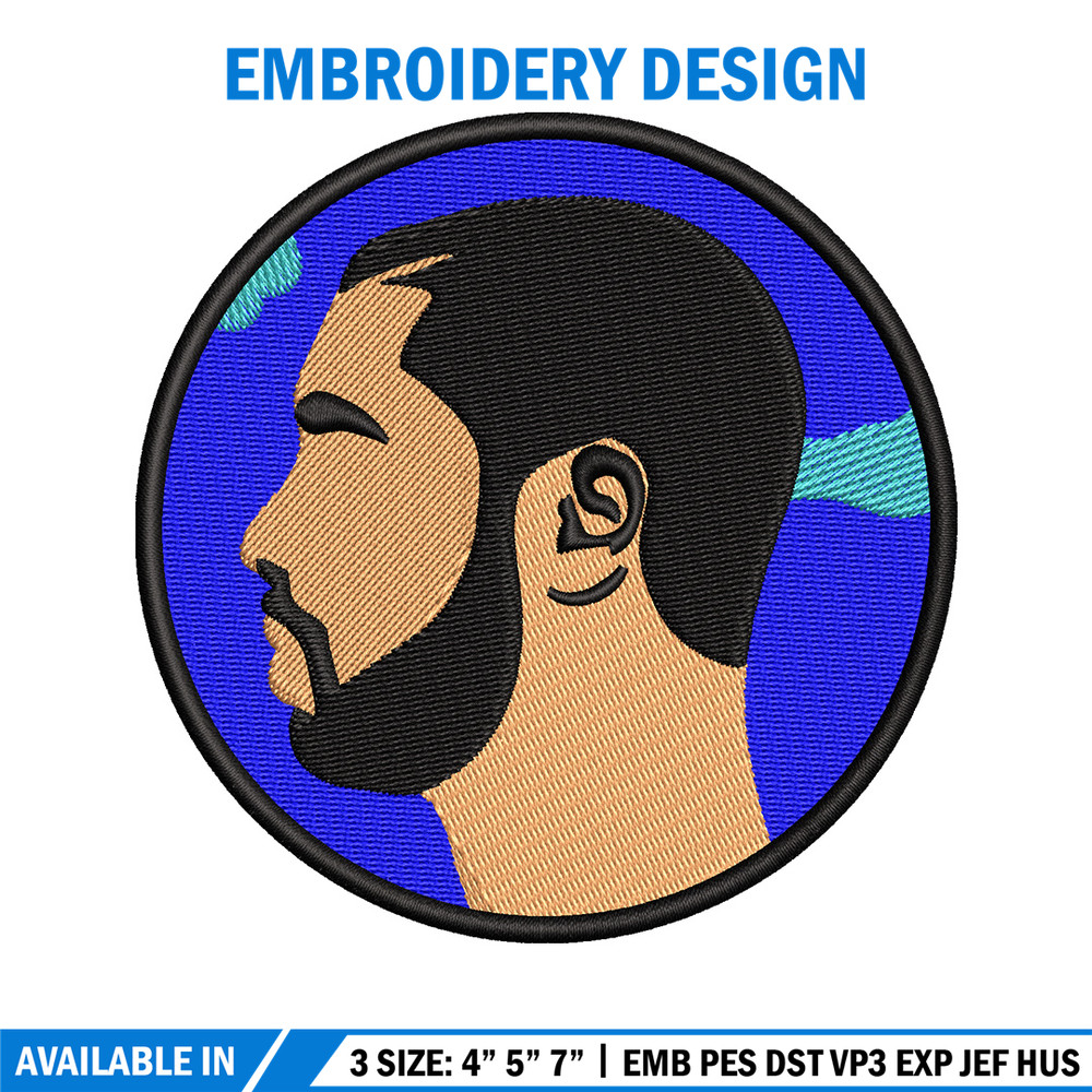 Drake circle embroidery design, Drake embroidery, Embroidery file, Embroidery shirt, Emb design,Digital download.jpg