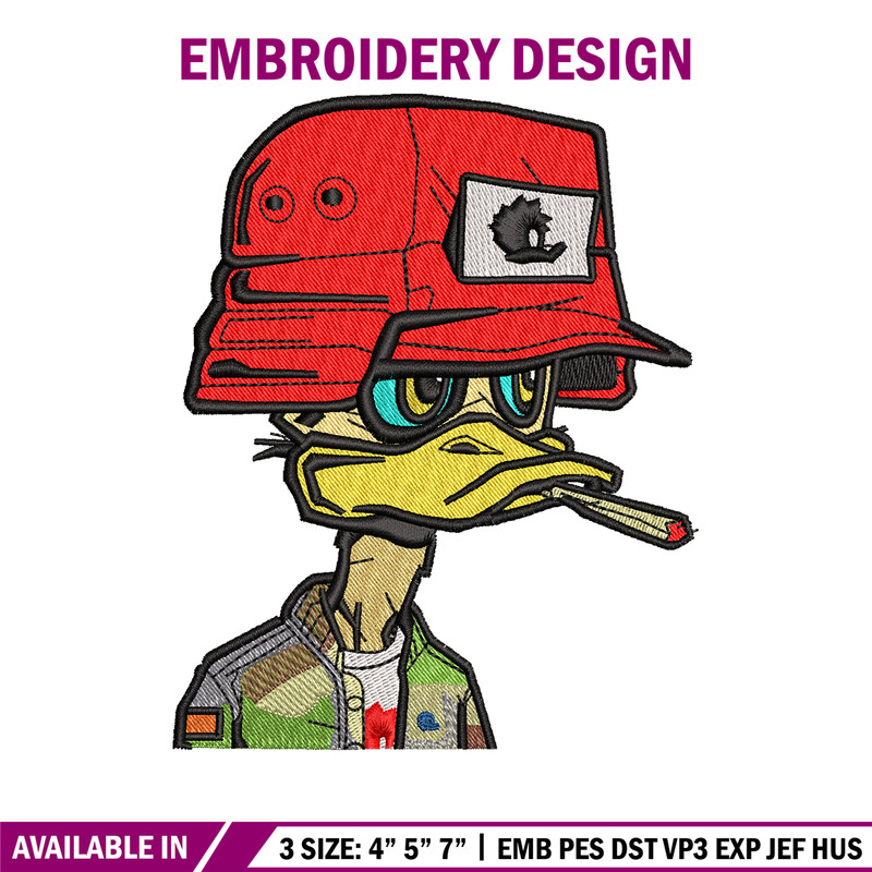 Commando duck Logo embroidery design, duck embroidery, logo design, Embroidery shirt, logo shirt, Instant download.jpg