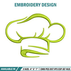 Cooking hat embroidery design, Cooking hat embroidery, Embroidery file, Embroidery shirt, Emb design, Digital download