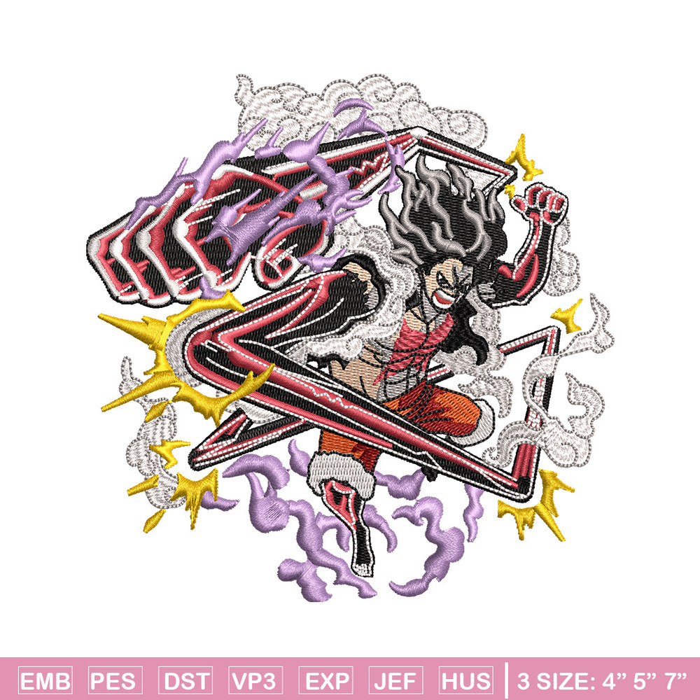 Luffy snake embroidery design, One piece embroidery, Anime design, Embroidery shirt, Embroidery file, Digital download.jpg