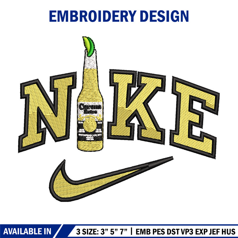 Corona x nike embroidery design, Nike embroidery, Embroidery file, Embroidery shirt, Emb design, Digital download.jpg