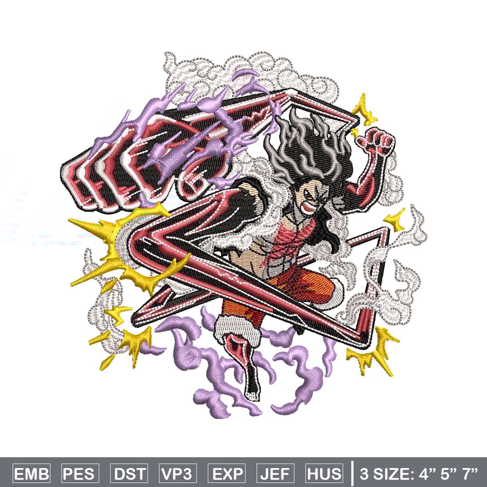 Luffy snake embroidery design, One piece embroidery, Anime design, Embroidery shirt, Embroidery file, Digital download.jpg