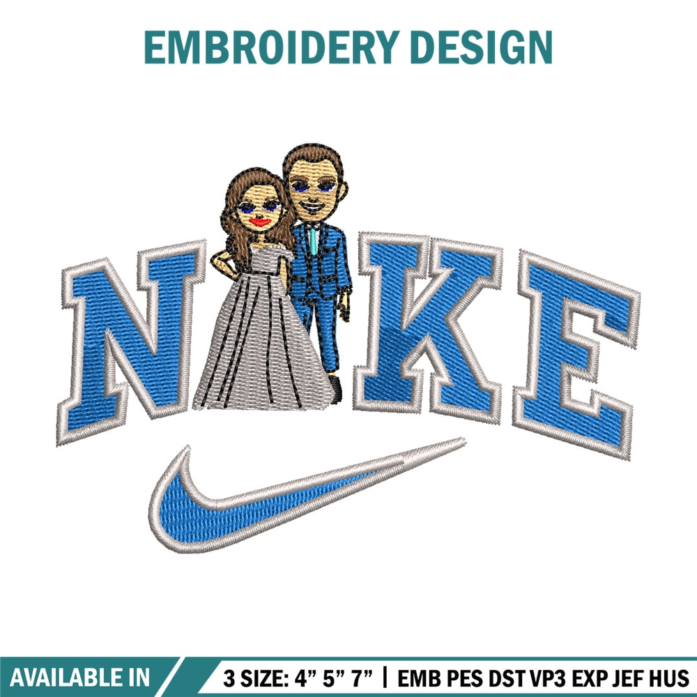Couple x nike embroidery design, Couple embroidery, Nike design, Embroidery shirt, Embroidery file, Digital download.jpg