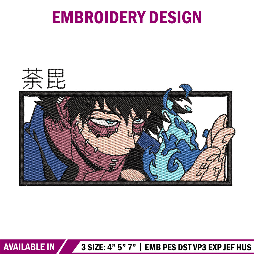 Dabi rectangle embroidery design, Mha embroidery, Anime design, Embroidery shirt, Embroidery file, Digital download.jpg