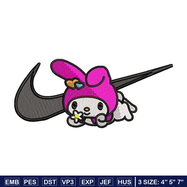Kuromi Nike embroidery design, Hello kitty embroidery, Nike design, cartoon design, cartoon shirt, Digital download.jpg