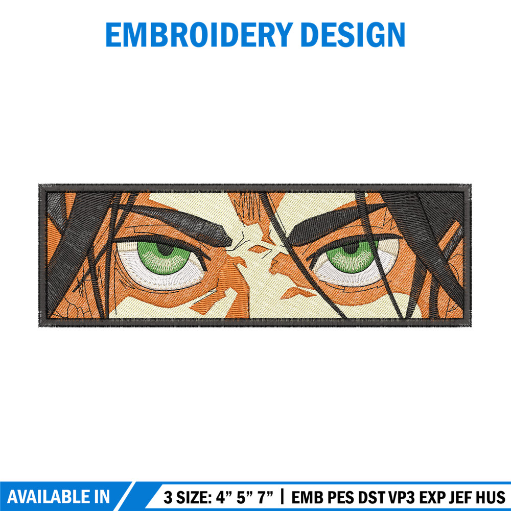 Eren eyes embroidery design, Aot embroidery, Embroidery file, Anime design, Embroidery shirt, Digital download.jpg
