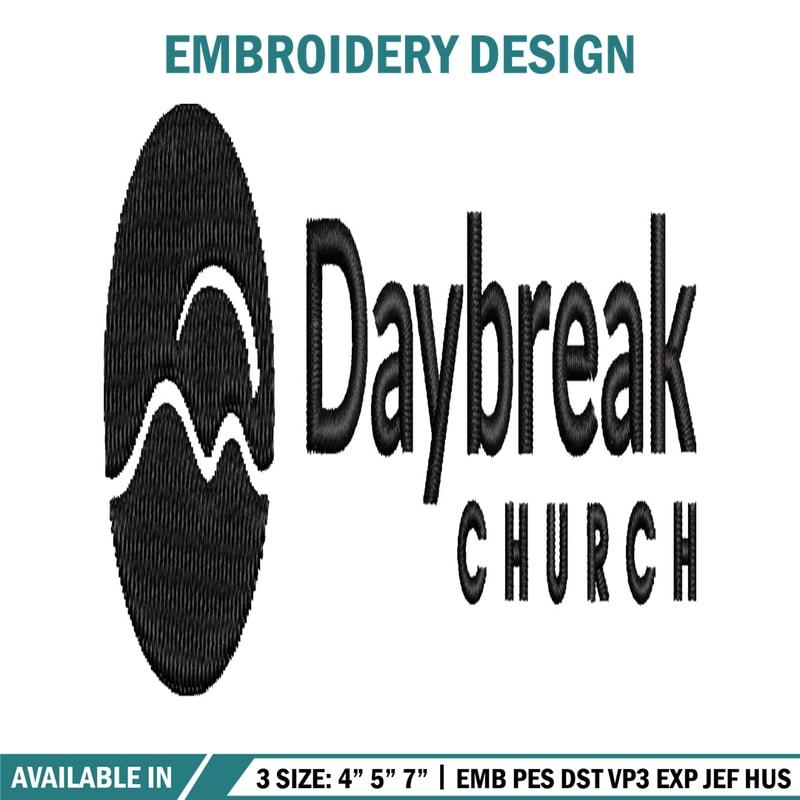 Daybreak Church logo embroidery design, Logo embroidery, embroidery file, logo design, logo shirt, Digital download..jpg