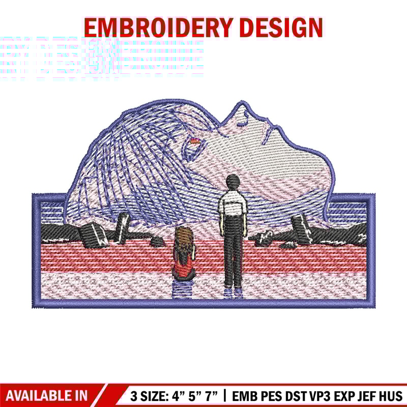 Evangelion embroidery design, Evangelion embroidery, Embroidery shirt, Embroidery file, Anime design, Digital download.jpg