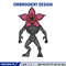 Demogorgon embroidery design, Demogorgon embroidery, Anime design, Embroidery shirt, Embroidery file, Digital download.jpg