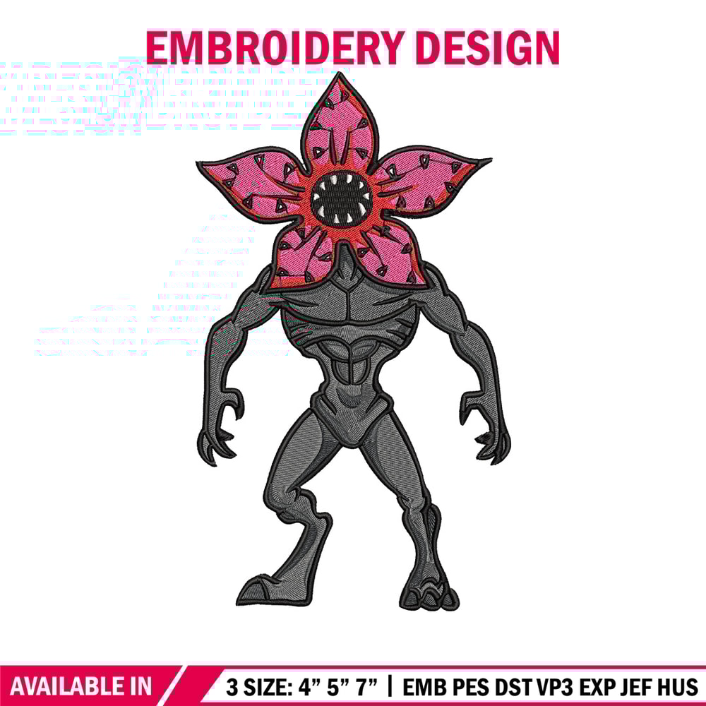 Demogorgon embroidery design, Demogorgon embroidery, Anime design, Embroidery shirt, Embroidery file, Digital download.jpg