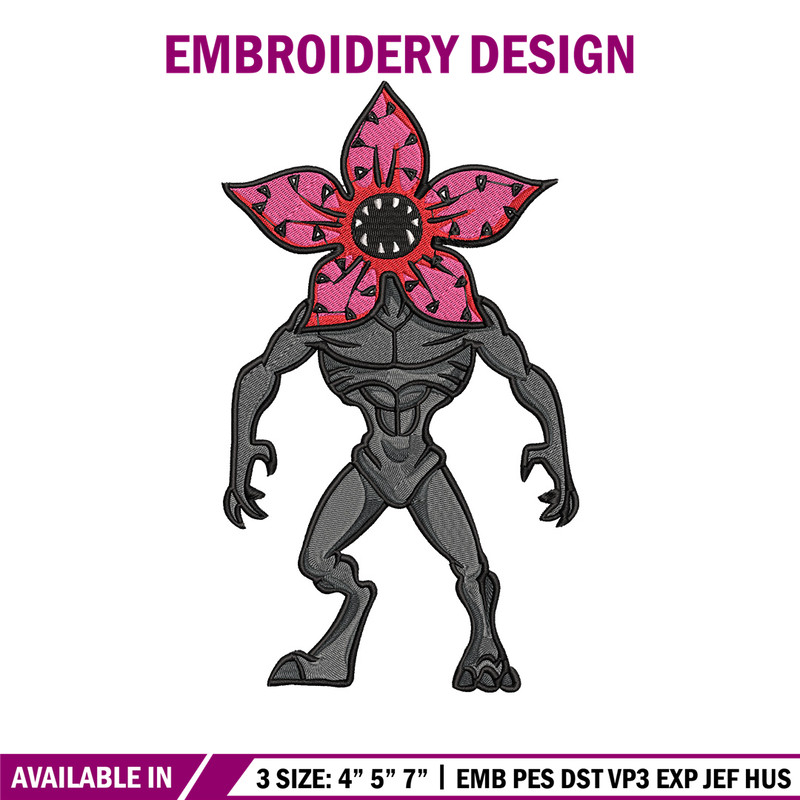 Demogorgon embroidery design, Demogorgon embroidery, Anime design, Embroidery shirt, Embroidery file, Digital download.jpg