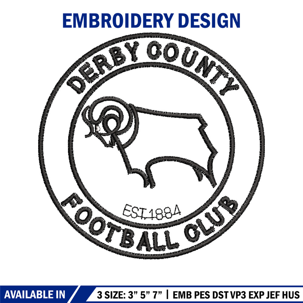 Derby Logo embroidery design, Derby Logo embroidery, logo design, Embroidery shirt, logo shirt, Instant download.jpg