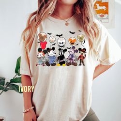 comfort colors disney horror friends shirt, disney horror nights, disney halloween, horror fan shirt, disney girls trip,