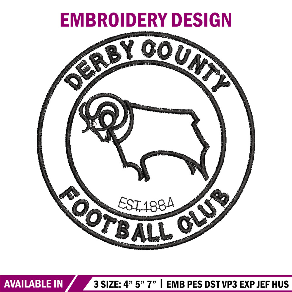 Derby Logo embroidery design, Derby Logo embroidery, logo design, Embroidery shirt, logo shirt, Instant download.jpg