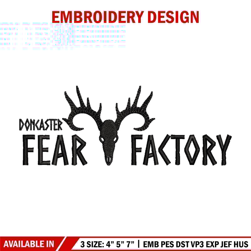 Fear factory logo embroidery design, logo embroidery, logo design, Embroidery shirt, logo shirt, Instant download.jpg