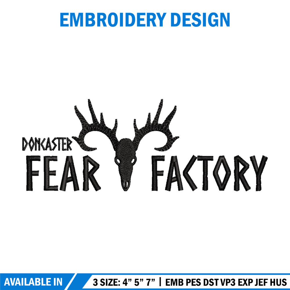 Fear factory logo embroidery design, logo embroidery, logo design, Embroidery shirt, logo shirt, Instant download.jpg