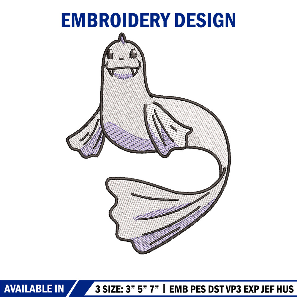 Dewgong embroidery design, Pokemon embroidery, Anime design, Embroidery shirt, Embroidery file,Digital download.jpg