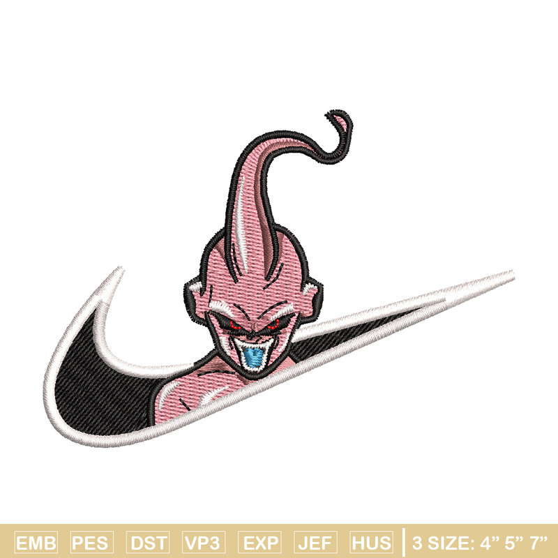 Majin buu embroidery design, Dragonball embroidery, Nike design, Embroidery shirt, Embroidery file, Digital download.jpg