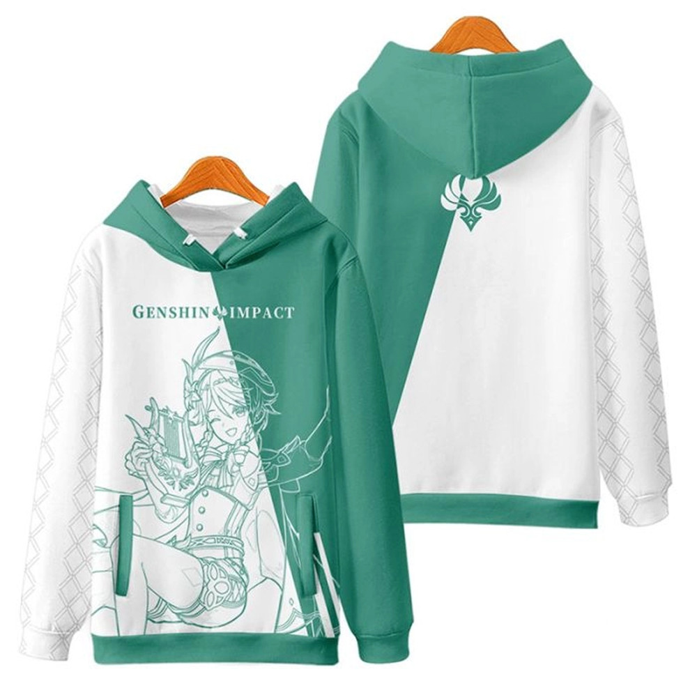 Venti Genshin Impact All Over Print 3D Hoodie Zip Hoodie, Venti Genshin Impact Hoodie 3D Zip Hoodie Fleece Hoodie