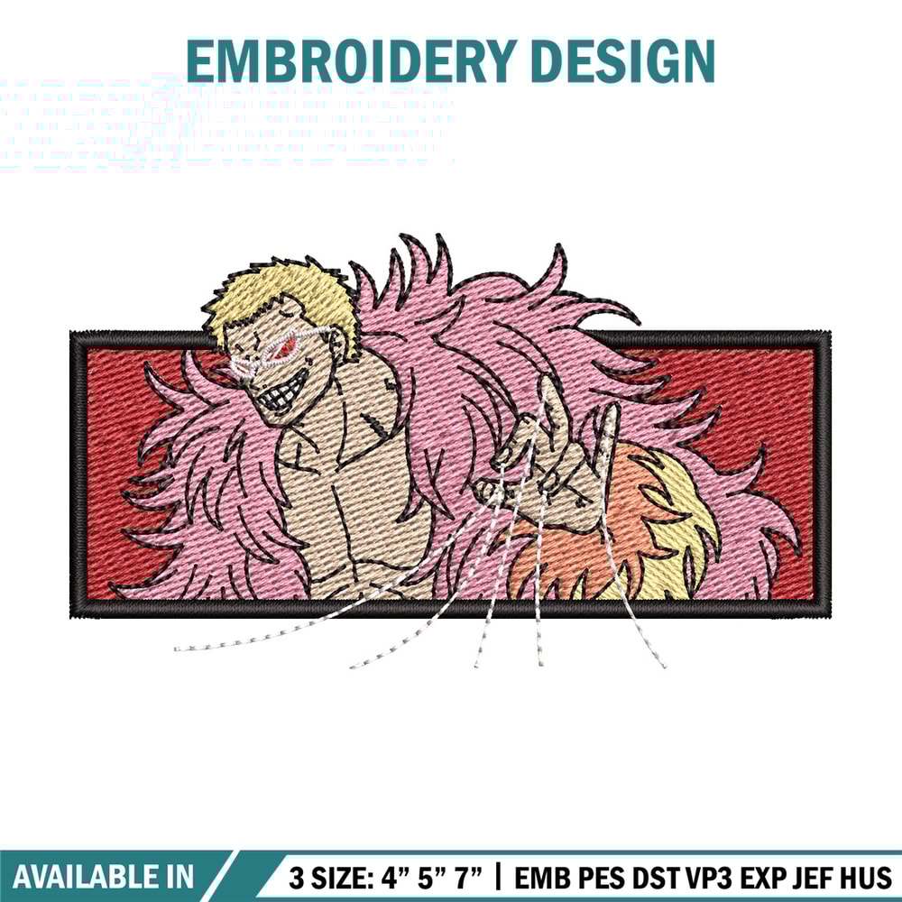 Doffy frame embroidery design, One piece embroidery, Anime design, Embroidery shirt, Embroidery file, Digital download.jpg