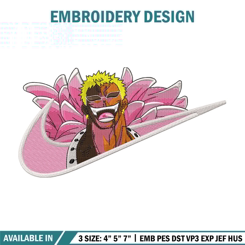 Doffy nike embroidery design, One piece embroidery, Nike design, Embroidery shirt, Embroidery file, Digital download.jpg