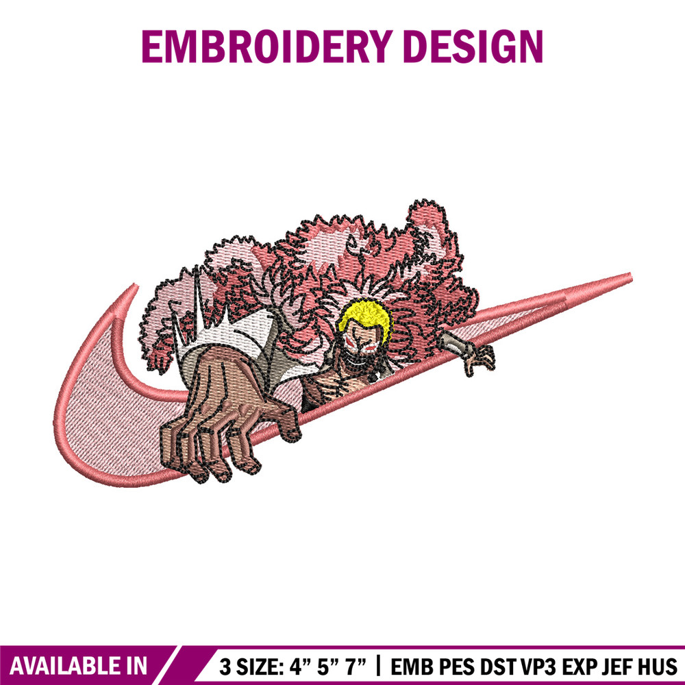 Doffy swoosh embroidery design, One piece embroidery, Nike design, Embroidery shirt, Embroidery file, Digital download.jpg