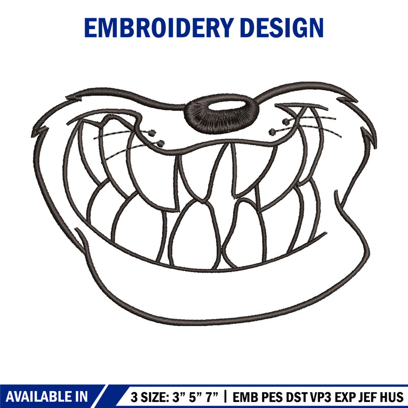 Dog black white embroidery design, cartoon embroidery, cartoon design, Embroidery file, cartoon shirt, Instant download.jpg