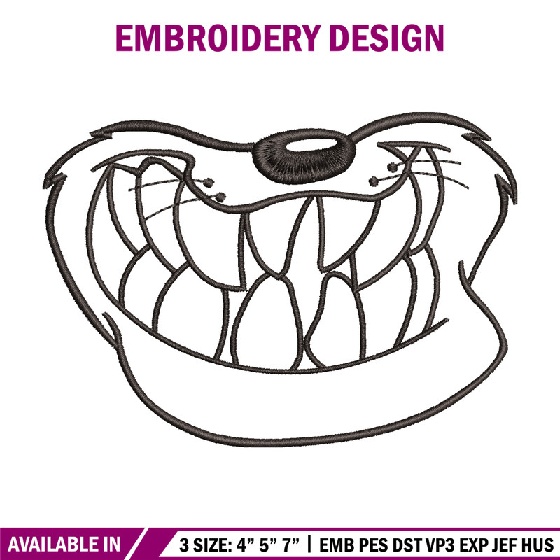 Dog black white embroidery design, cartoon embroidery, cartoon design, Embroidery file, cartoon shirt, Instant download.jpg