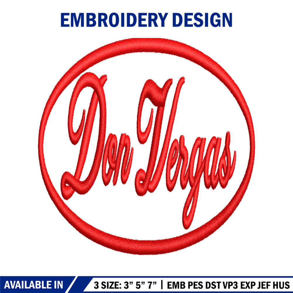 Don Vergas Logo embroidery design, Logo embroidery, embroidery file, animal design, logo shirt, Digital download..jpg