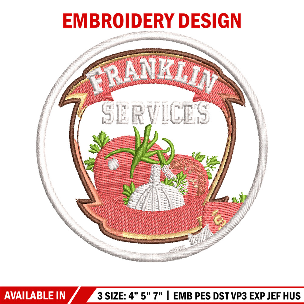 Franklin Services Logo embroidery design, Franklin Services embroidery, Embroidery file, logo design, Instant download..jpg