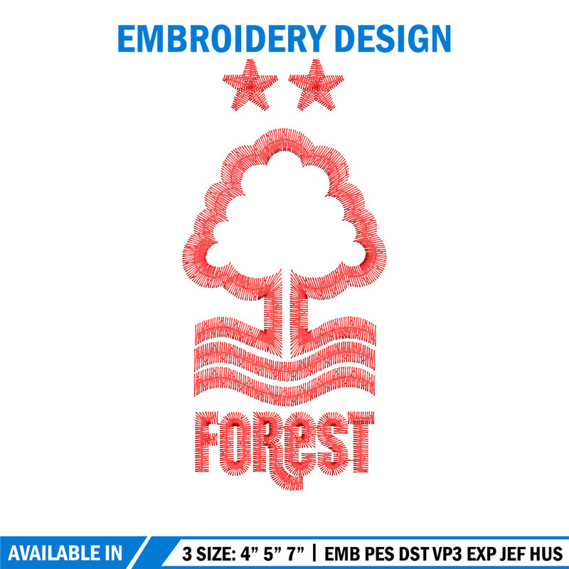 Forest logo embroidery design, Forest logo embroidery, logo design, Embroidery file, tree shirt, Instant download..jpg
