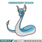 Dragonair embroidery design, Pokemon embroidery, Anime design, Embroidery shirt, Embroidery file, Digital download.jpg