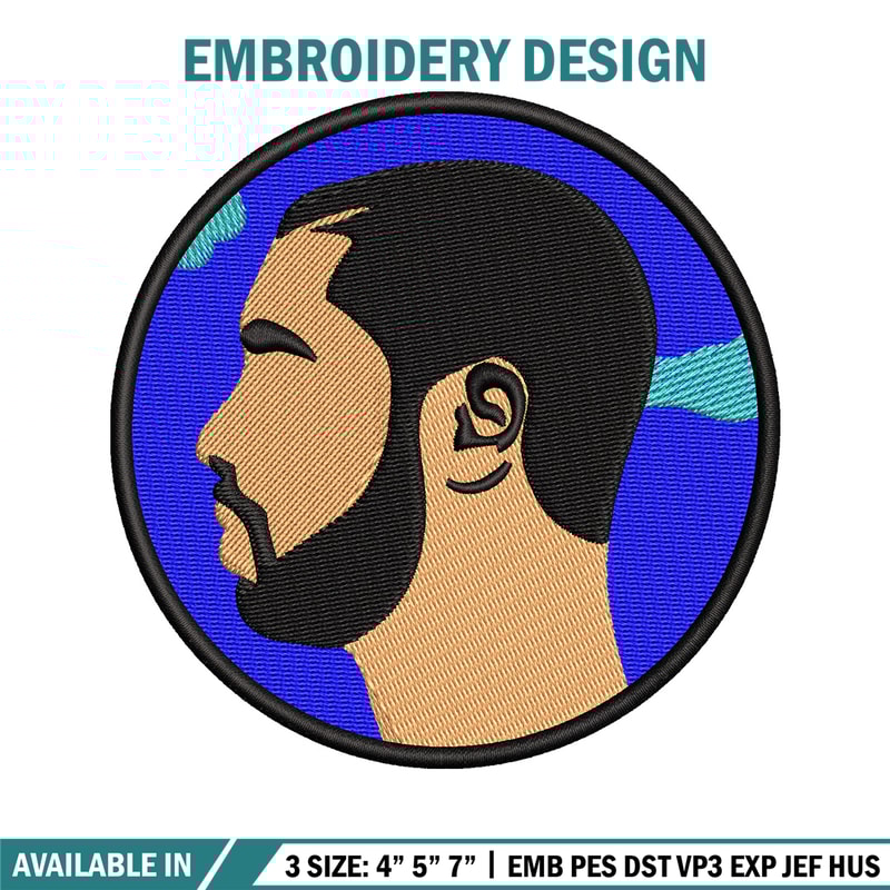 Drake circle embroidery design, Drake embroidery, Embroidery file, Embroidery shirt, Emb design,Digital download.jpg