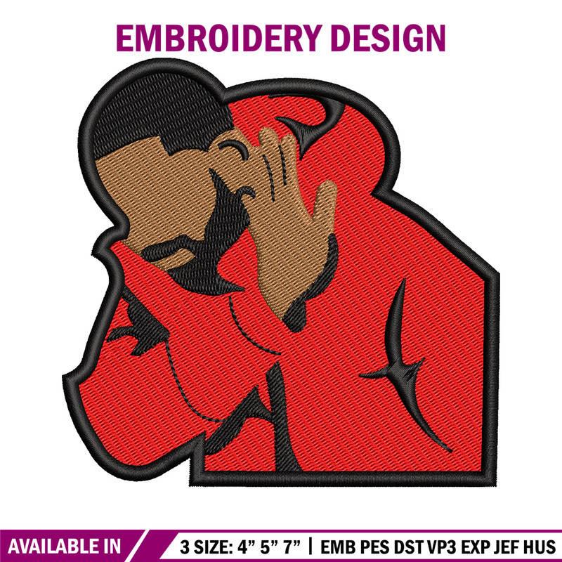 Drake meme embroidery design, Drake embroidery, Embroidery file, Embroidery shirt, Emb design,Digital download.jpg