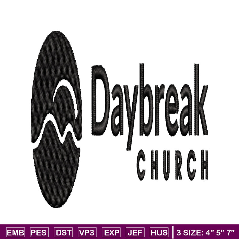 Daybreak Church logo embroidery design, Logo embroidery, embroidery file, logo design, logo shirt, Digital download..jpg